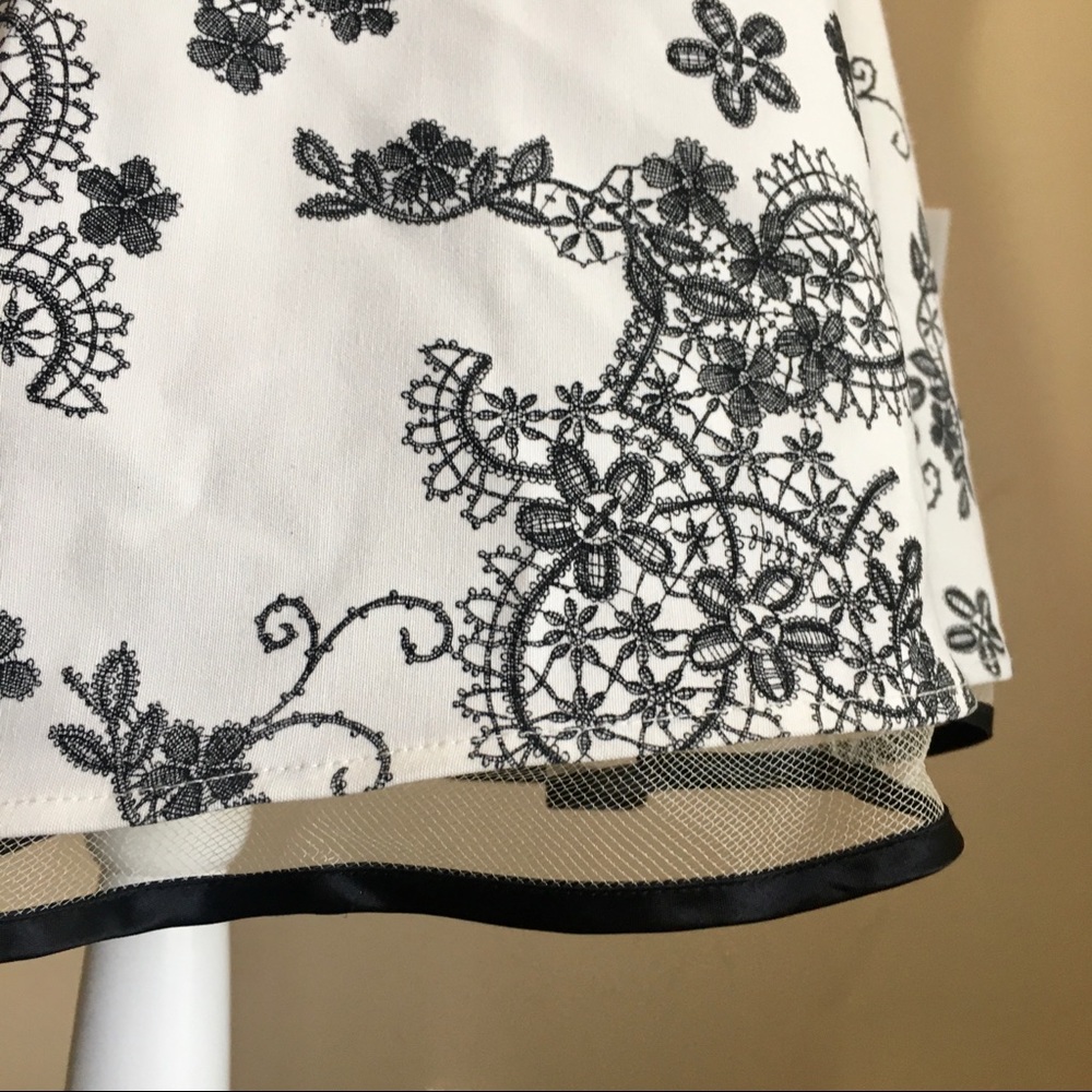 Vintage 90s Black White Juniors Party Prom Dress - Picture 9 of 9